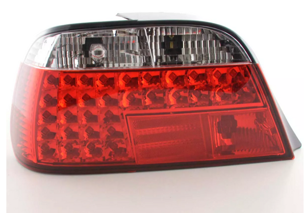 FK Pair LED Lightbar Rear Lights BMW 7 series E38 95-02 red clear inc harnesses