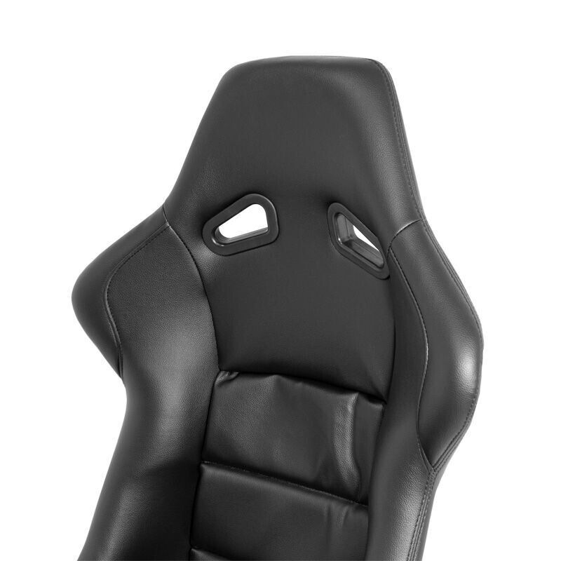 ATS BS1 x1 Universal Fixed Paintable Back Sports Bucket Seat Black LUXE +slides