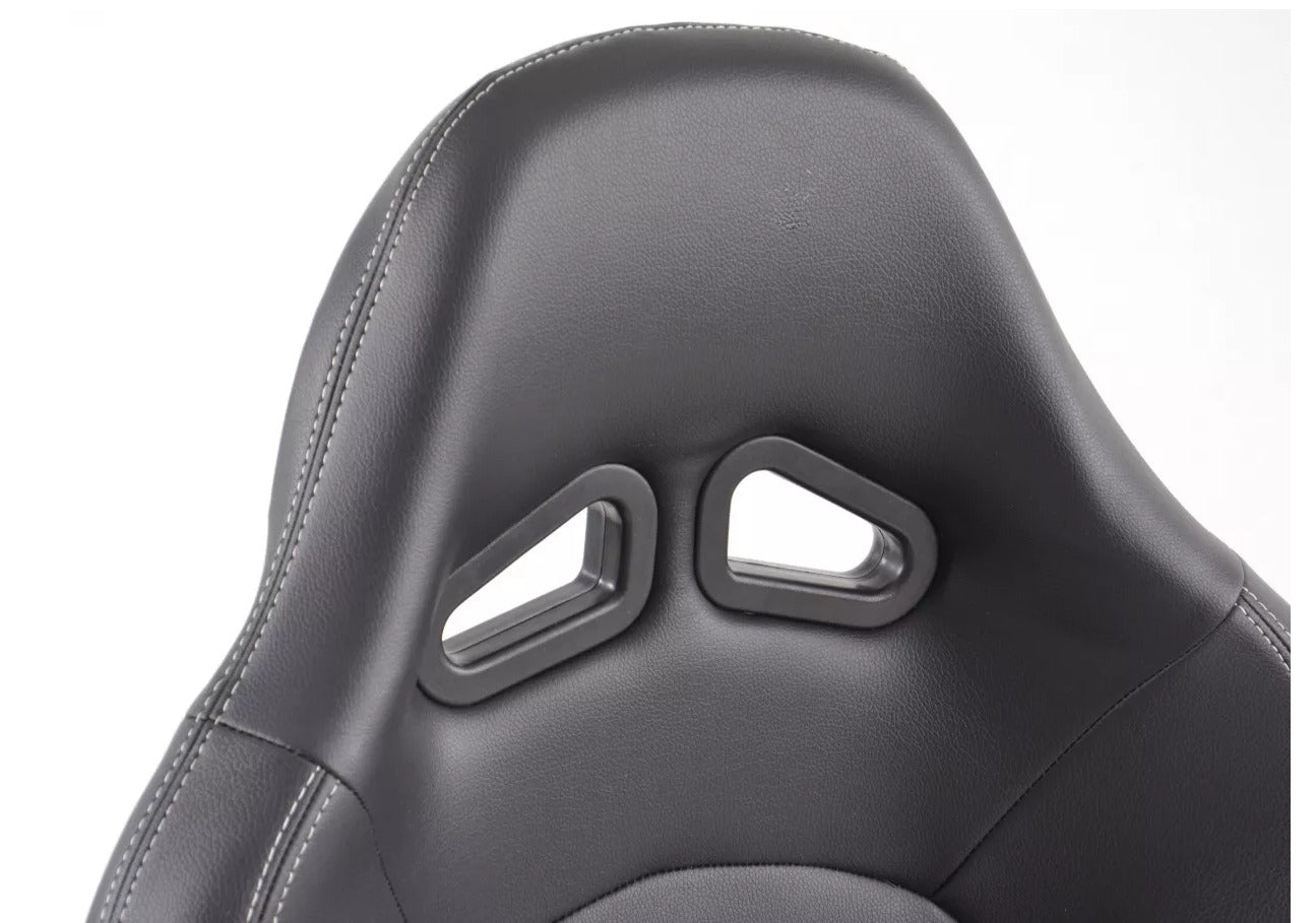 FK Set of 2 / a Pair of Universal Reclining Bucket Sports Seats - Carbon Back Shell Edition