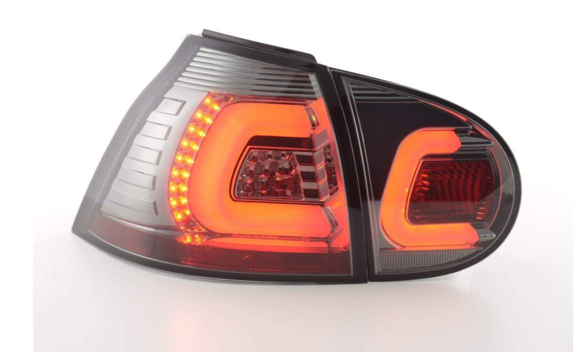 FK Paar LED DRL Lightbar Rückleuchten VW Golf 5 03-08 schwarz