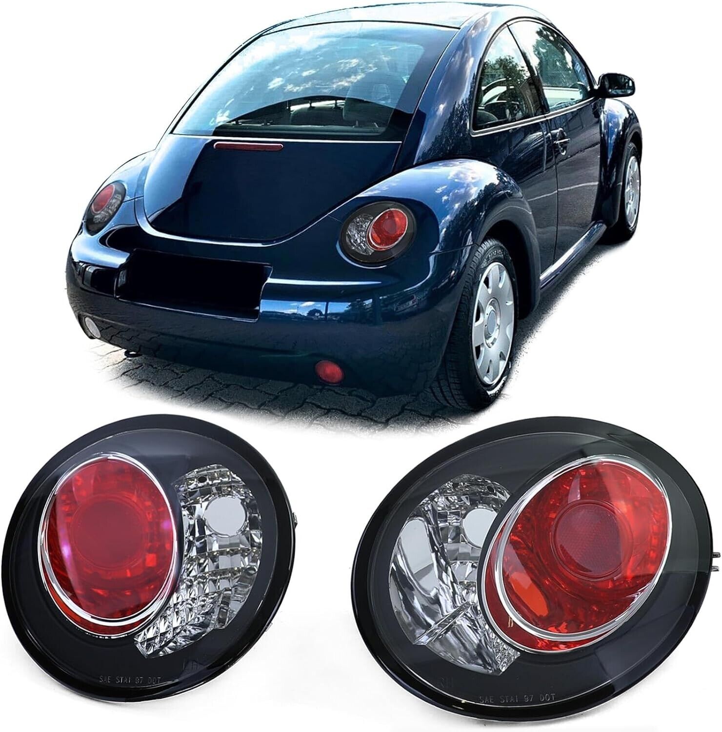 TZ Pair REAR LIGHTS VW New Beetle 9C 1Y 98-05 E-Marked LHD
