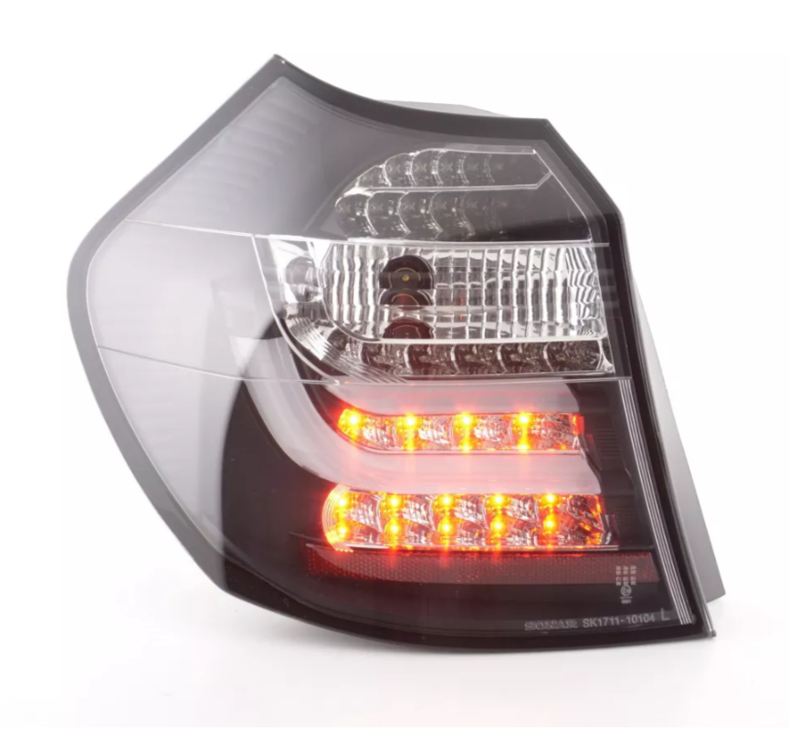 FK Set BMW E81 E82 E87 E88 1-SERIES 04-06 SMOKED Black LED LIGHTBAR REAR LIGHTS