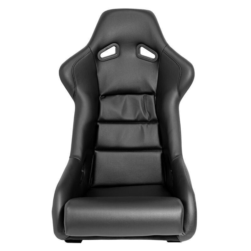 ATS BS1 x1 Universal Fixed Paintable Back Sports Bucket Seat Black LUXE +slides