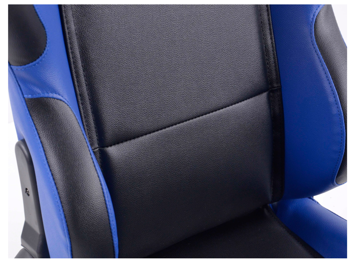 FK Pair Universal Recline / Fold Bucket Sports Seats - BLUE & Black inc slides