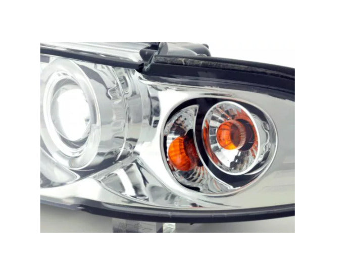 FK Pair LED DRL Halo Ring headlights Audi A4 B5 8D 99-01 chrome S4 LHD