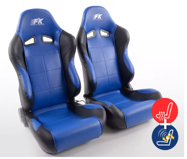 FK Universal Reclining Bucket Motorsports Seats – Blau Komfort beheizt und Massage