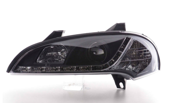 FK Pair LED DRL Halo Lightbar Headlights Opel Vauxhall Tigra 95-03 black LHD