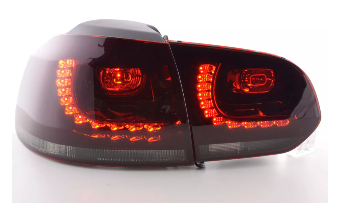 FK VW GOLF MK6 MK 6 08–12 1K LED REAR LIGHTS LAMPS TAIL BLACK LHD GTI LOOK