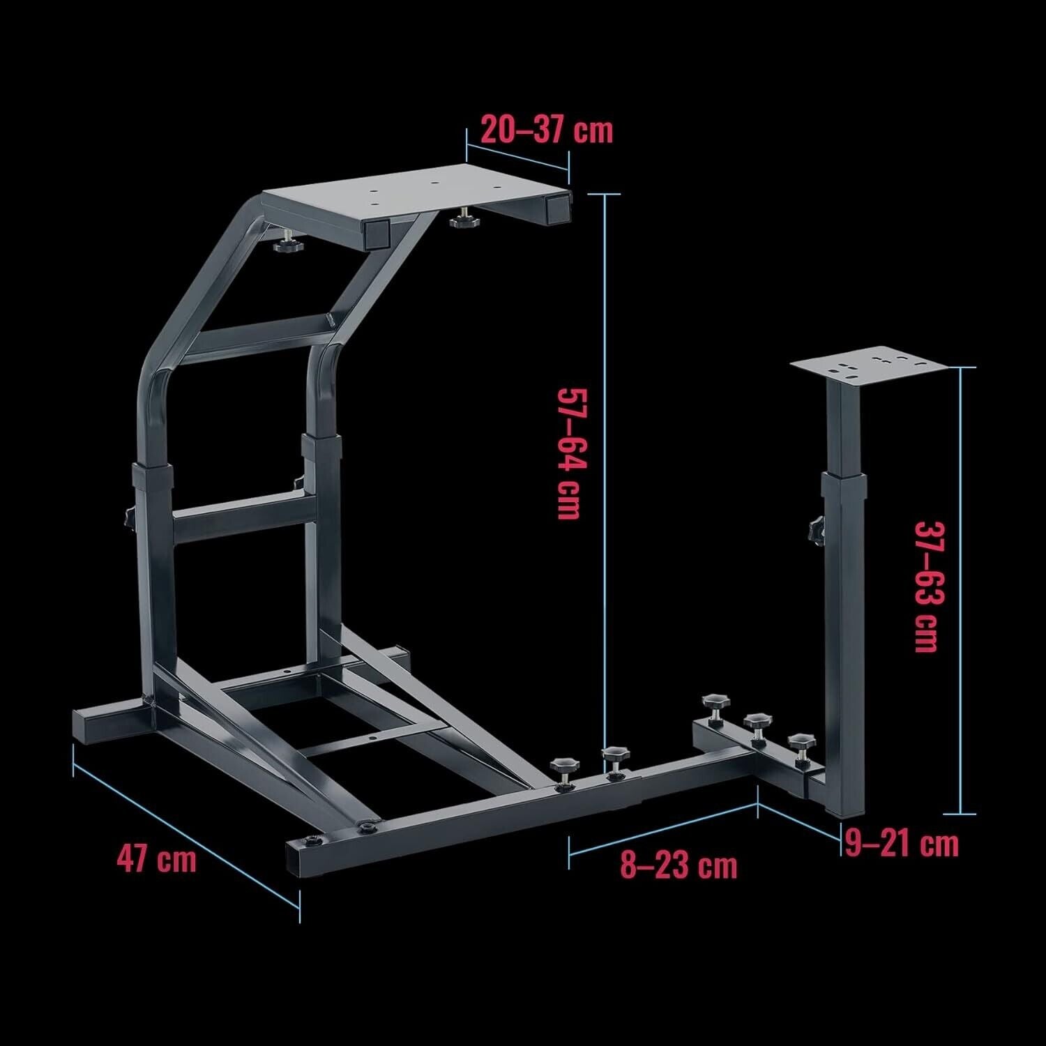 Driving Game Sim Racing Frame Stand Rig for Seat Wheel Pedals Xbox PS PC