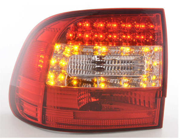 FK Pair LED DRL Lightbar REAR LIGHTS Tail Lamps Porsche Cayenne 955 02-06 red clear 9PA LHD