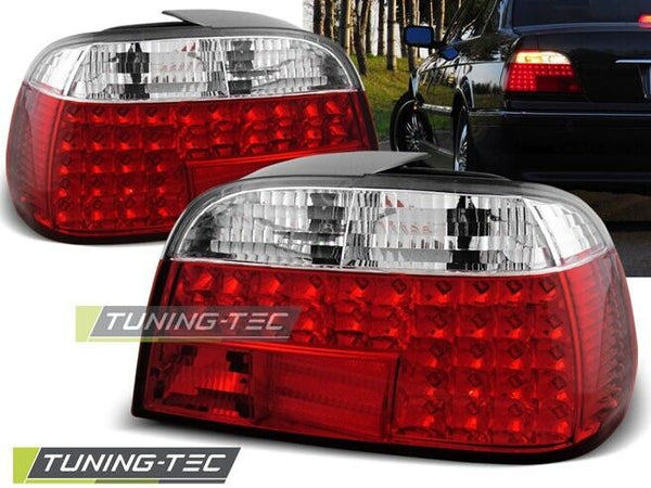 Tuning-Tec Pair LED DRL Rear Lights BMW E38 94-01 Red Clear White LHD