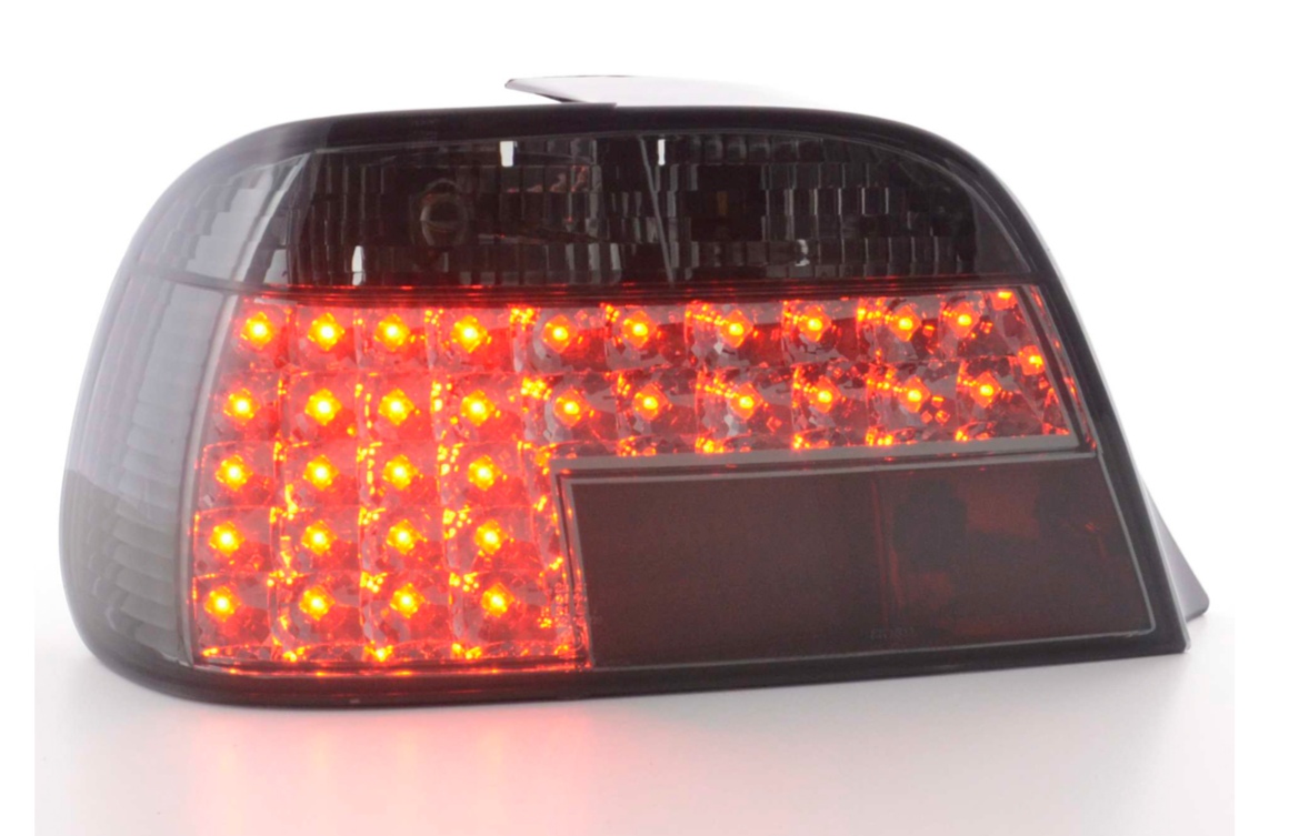 FK Pair LED Lightbar Rear Lights BMW 7 series E38 94-98 black inc harnesses