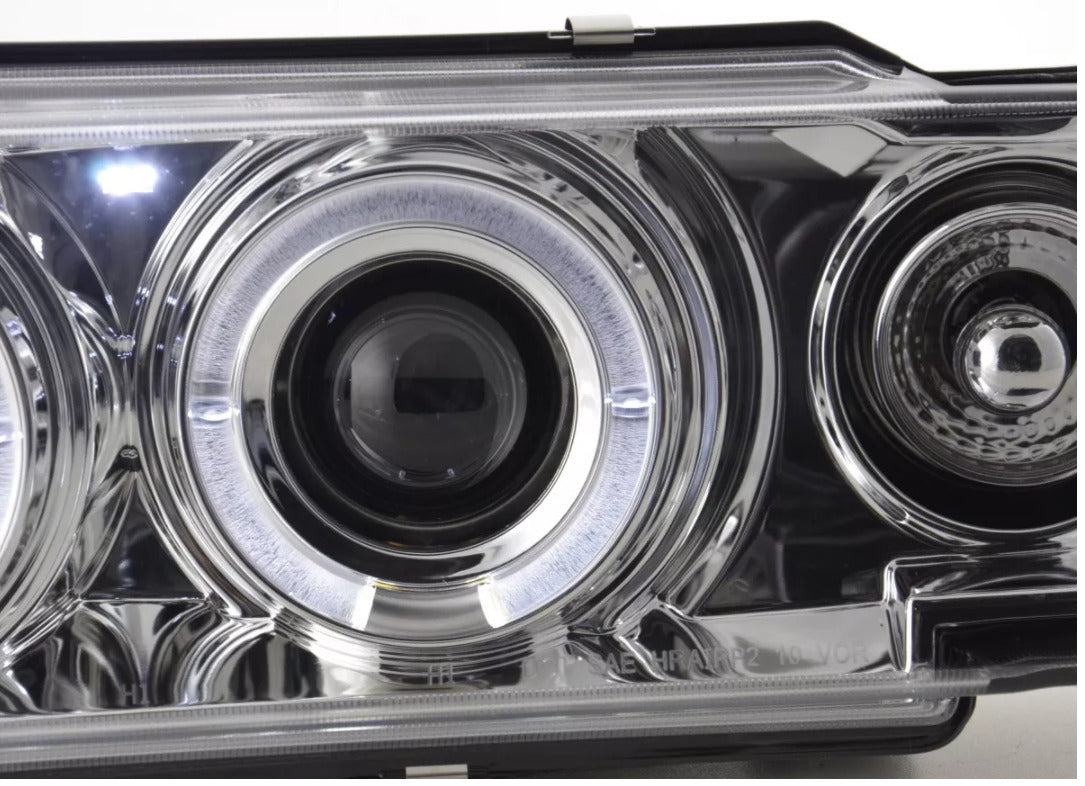 FK LED DRL Angel Eye Projector headlights Volvo 850 92-97 chrome LHD