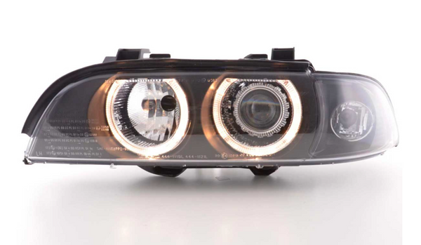 FK LED DRL Angel Eye XENON Scheinwerfer BMW 5er E39 95-00 schwarz M5 LHD RHD