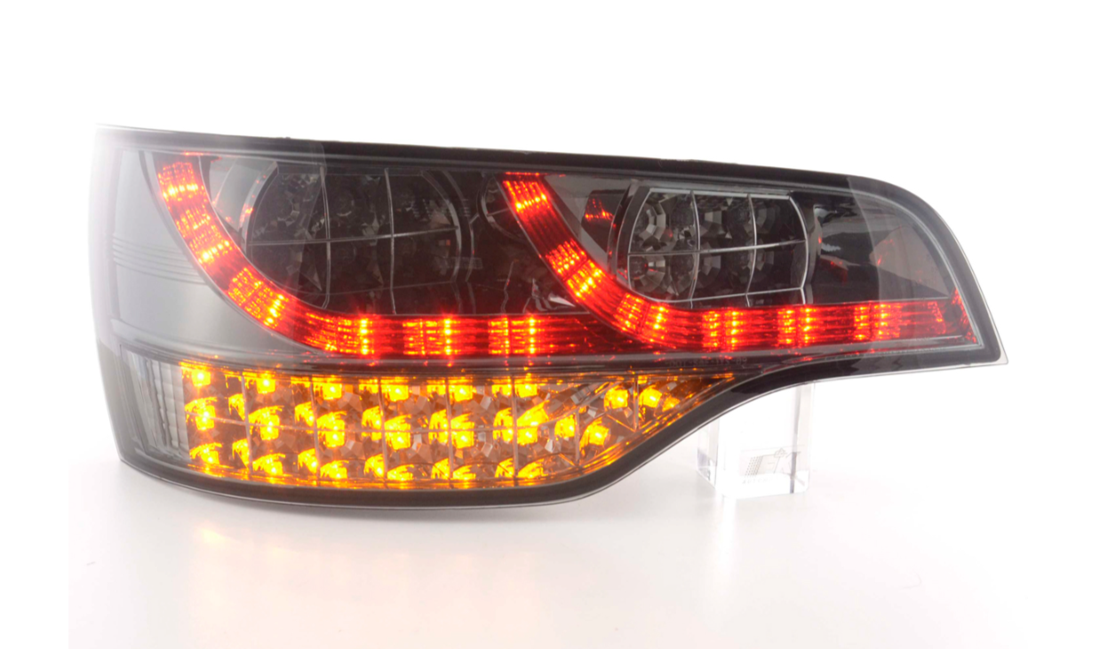 FK Pair Audi Q7 4L 06+ black LED DRL Lightbar REAR TAIL BACK LIGHTS LHD Smoke