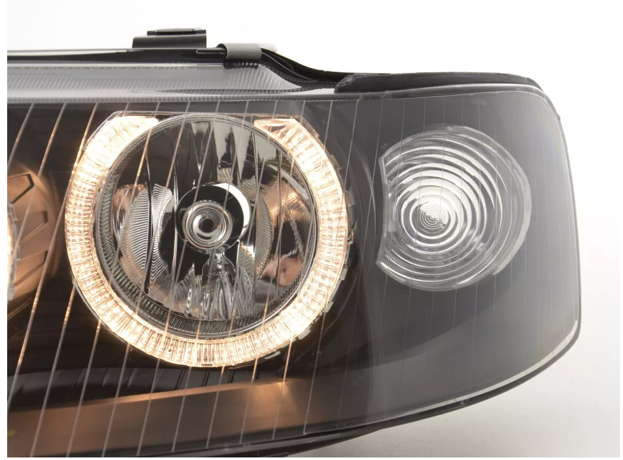 FK LED DEL Scheinwerfer Angel Eyes Halo Audi A3 8L 01-03 schwarz S3 LHD &amp; RHD