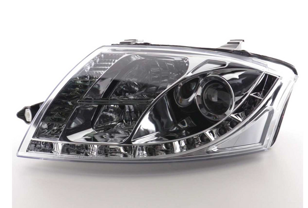 FK LED DRL Lightbar Halo Headlights Audi TT 8N 99-06 chrome 1.8 3.2 10 pin LHD