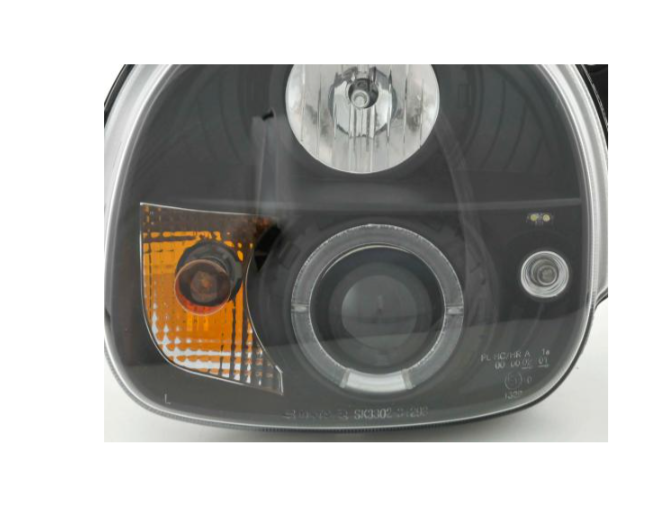 FK Paar LED DRL Halo Ring Eye Scheinwerfer Renault Twingo 1 MK1 93-00 Schwarz LHD