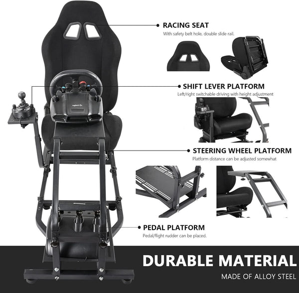 Driving Game Sim Racing Frame & Seat Rig  Add Wheel Pedals Xbox PS PC Console F1