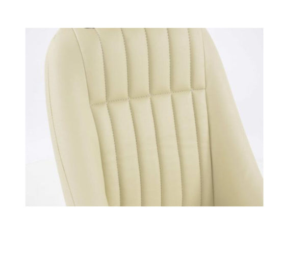 FK Cream Beige Piped Classic Car Retro Kit Fixed Back Bucket Seats No Runners