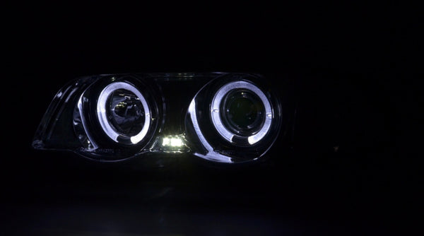 FK Pair LED DRL Halo Ring headlights BMW 3-series E46 98-01 Saloon 330 M3 LHD