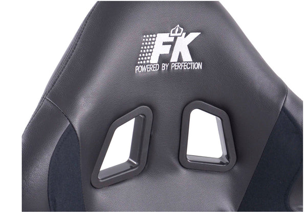 FK Pair Universal Full Bucket Sports Seats - Deluxe FG Glossy Back Black Edition