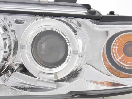 FK Pair LED DRL Halo Ring Headlights Audi A4 B5 8D 95-99 Chrome LHD