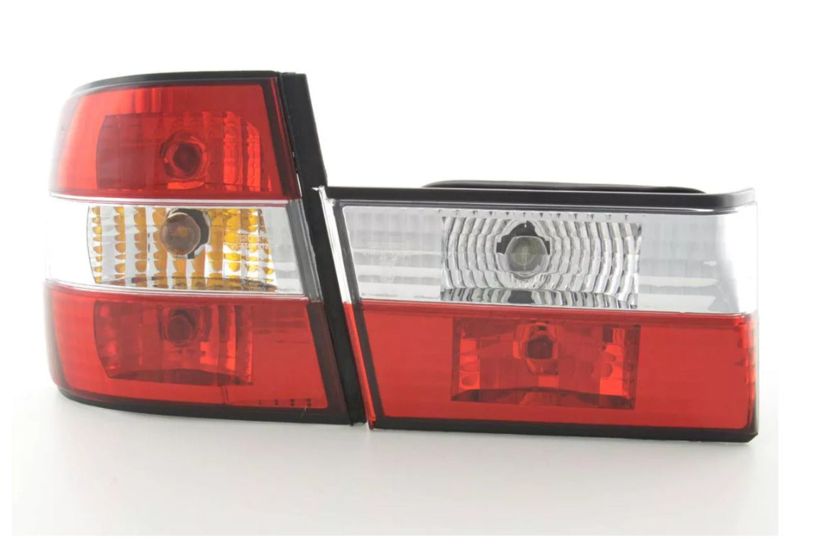 FK LED Pair Rear Lights BMW 5-Series E34 88-94 clear red LHD Tail Lamps