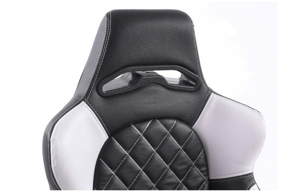 FK Universal Reclining Bucket Sports Seats Diamond Quilted Stitch Black Edition