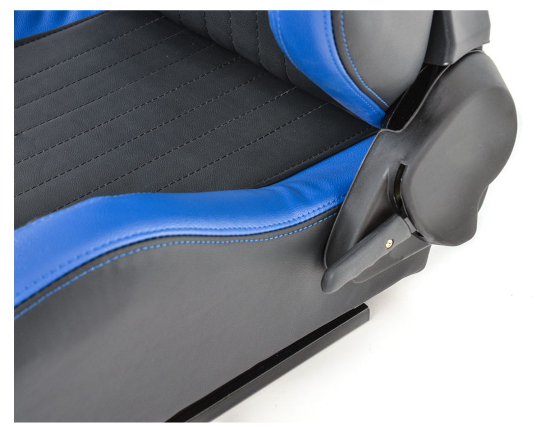 FK Universal Reclining Bucket Sportsitze Schwarz &amp; Blau Luxe Motorsport Edition