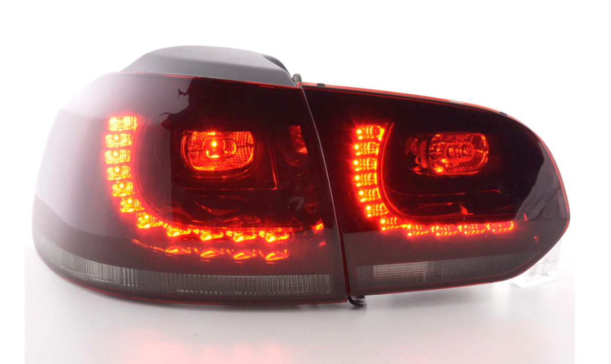 FK VW GOLF MK6 MK 6 08–12 1K LED REAR LIGHTS LAMPS TAIL BLACK LHD GTI LOOK