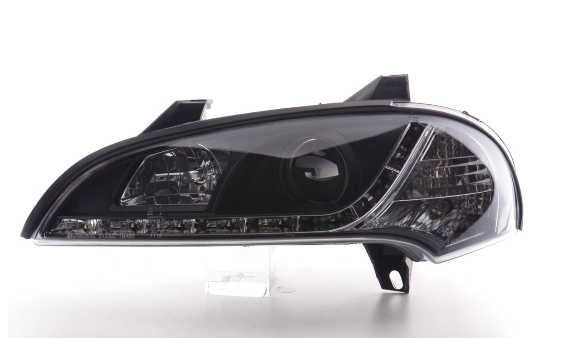 FK LED DRL Halo Lightbar Headlights Opel Vauxhall Tigra 95-03 black LHD