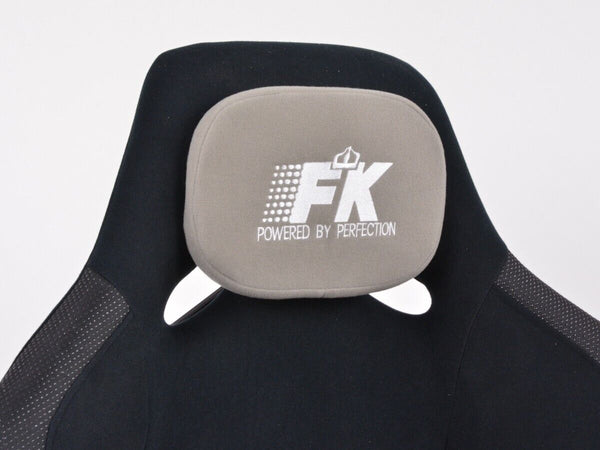 FK Pair Universal Fixed Back Bucket Sports Seats BLACK Evo Edition Fibreglass Back