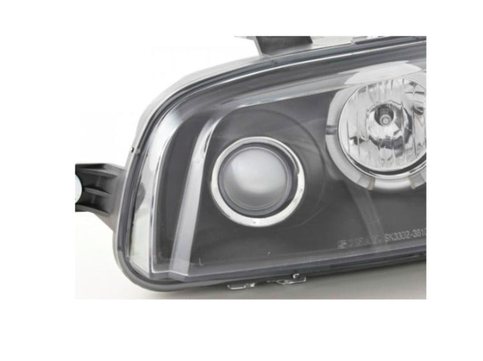 FK Pair LED DRL HALO headlights Fiat Punto 2 MK2 188 99-02 black LHD