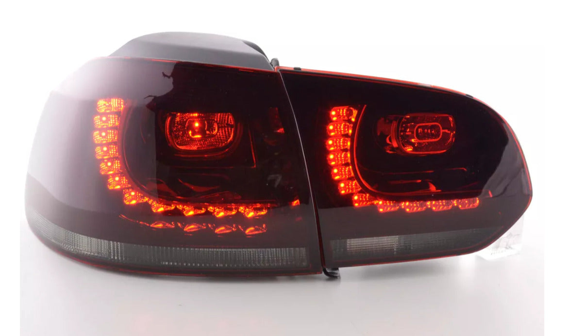 FK VW GOLF MK6 MK 6 08-12 1K LED REAR LIGHTS LAMPS TAIL BLACK LHD GTI LOOK