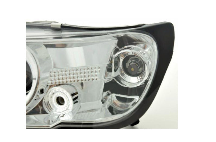 FK LED DRL Halo Headlights Peugeot 106 S1 1 MK1 93-63 Chrome