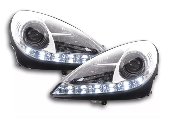 FK LED DRL Lightbar Headlights Mercedes SLK R171 04-11 171 chrome AMG LHD