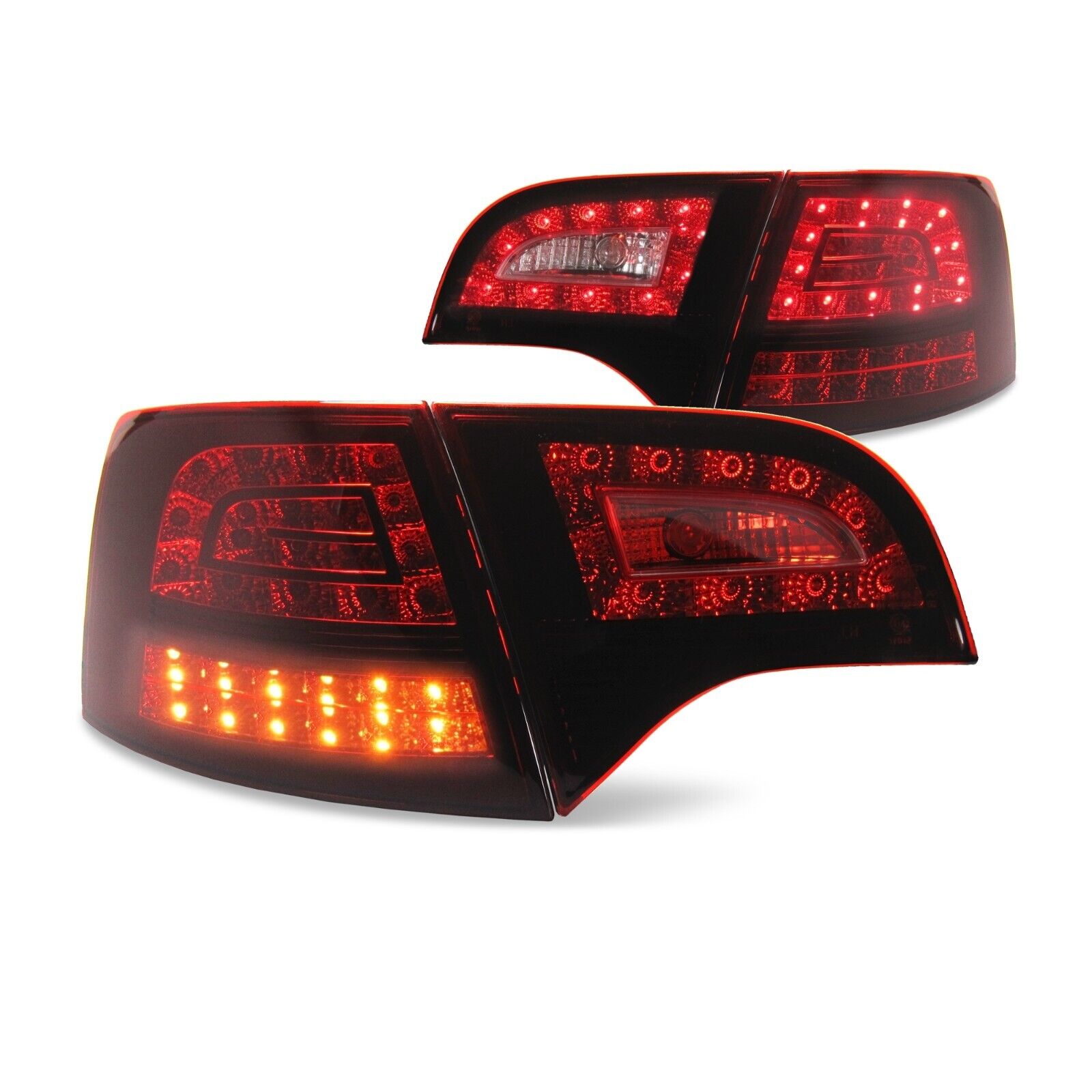 JOM Set LED DRL Lightbar REAR Lights Tail smoke red Audi A4 Avant B7 04-08 LHD