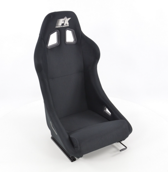 FK Pair of Black Universal Racing Sports Bucket Seats Fixed Back Drift Track