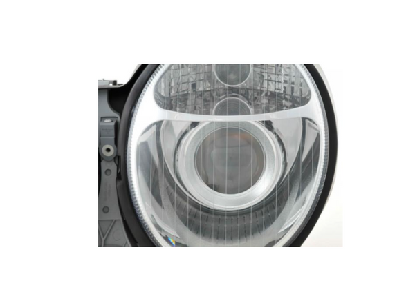 FK LED DRL Angel Eye Projektor-Scheinwerfer-Set Mercedes E-Klasse 210 W210 98–01 LHD