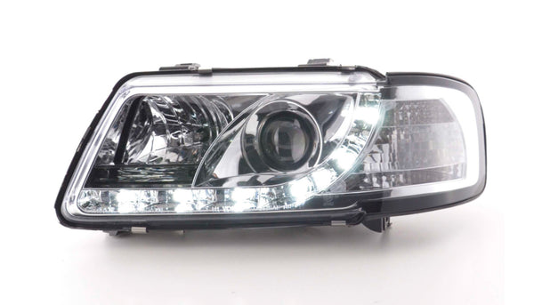 FK LED DRL Headlights Halo Lightbar Audi 8L 96-00 chrome S3 LHD