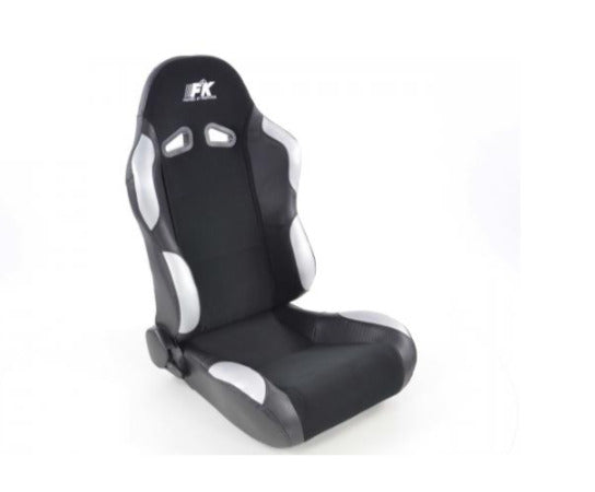 FK x1 Universal Black Silver Carbon Fibre Bucket Seat Car Racing Simulator Sim