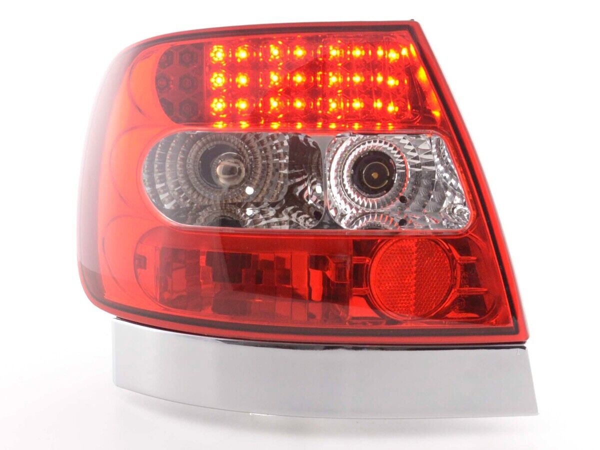 FK Set LED DRL Lightbar REAR Lights Audi A4 sedan B5 8D 95-00 clear red S4 Style LHD