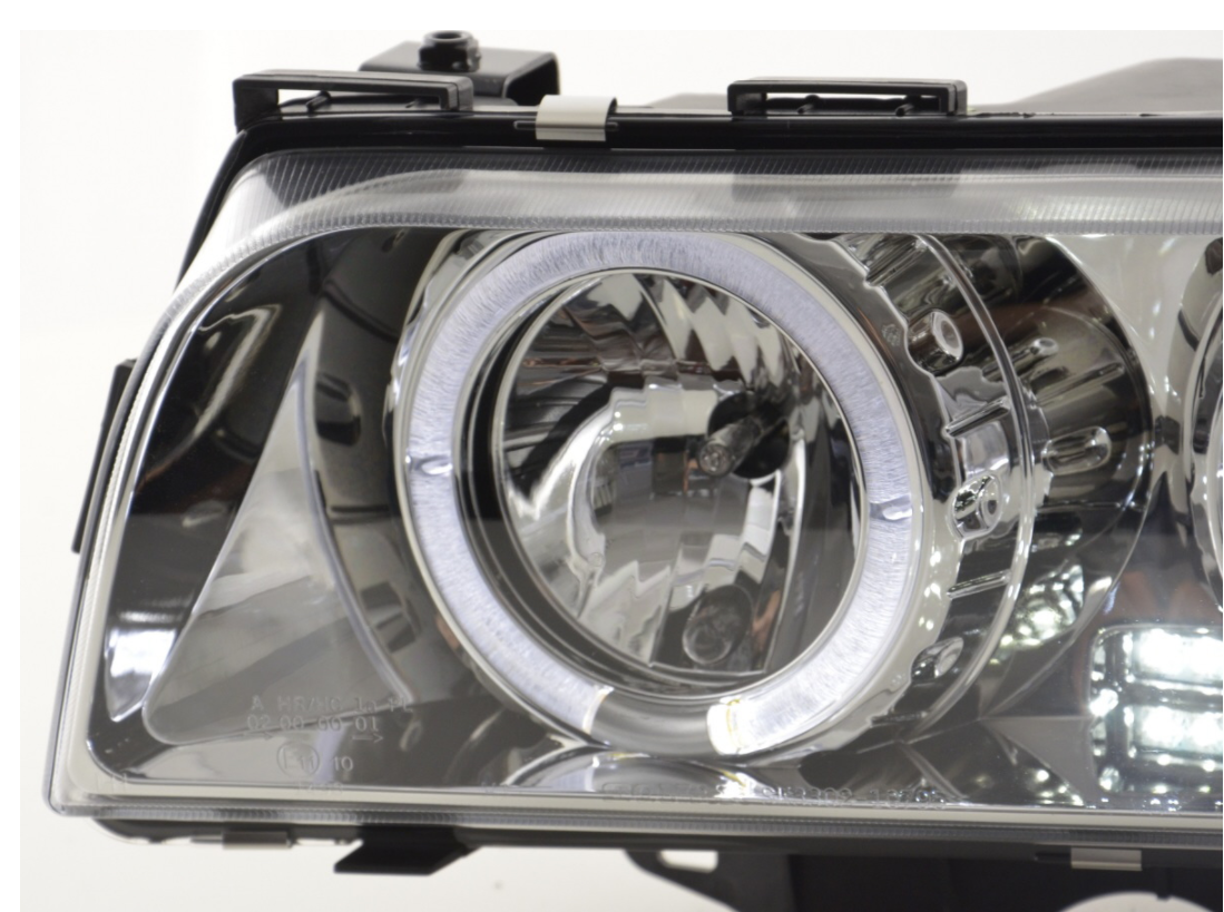 FK Pair LED DRL Angel Projector headlights BMW 7-series E38 95-98 chrome RHD