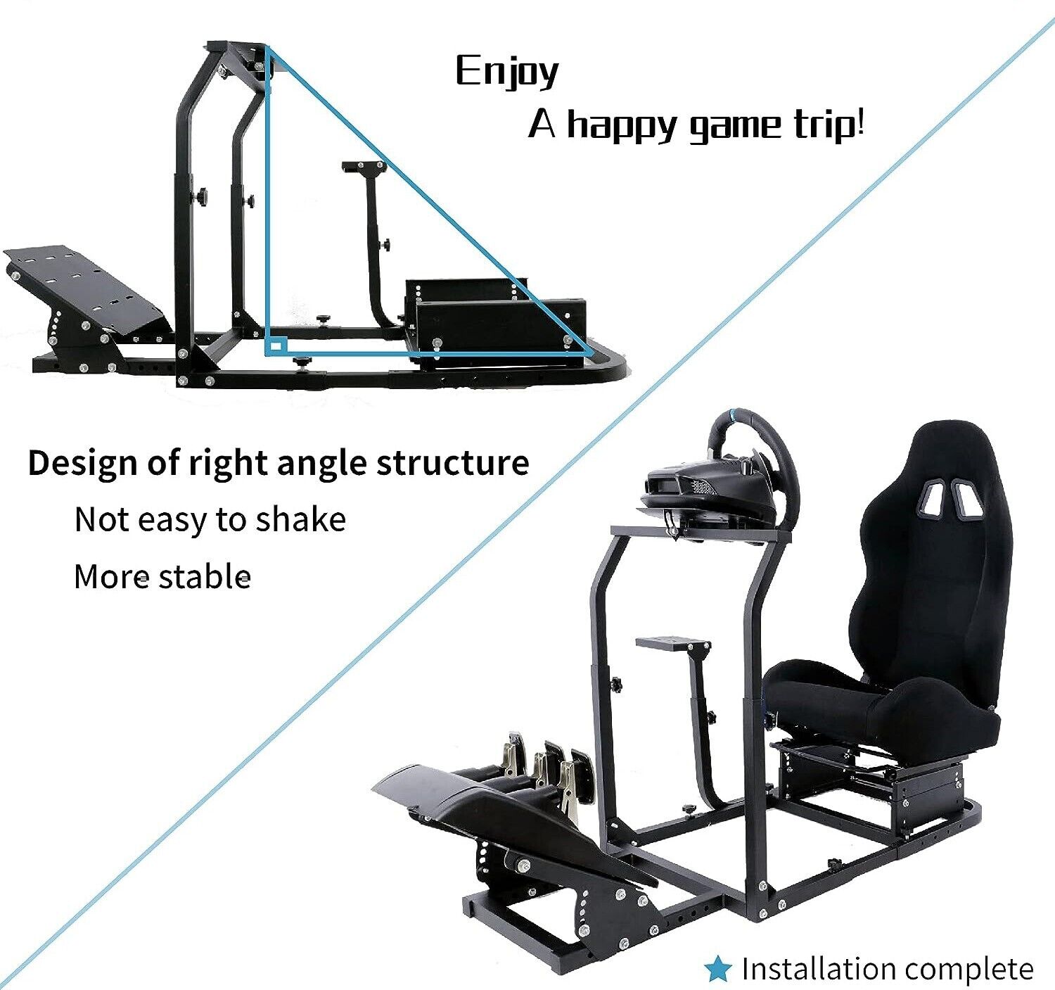 Driving Game Sim Racing Frame Rig - Add Seat Wheel Pedals Xbox PS PC C ...
