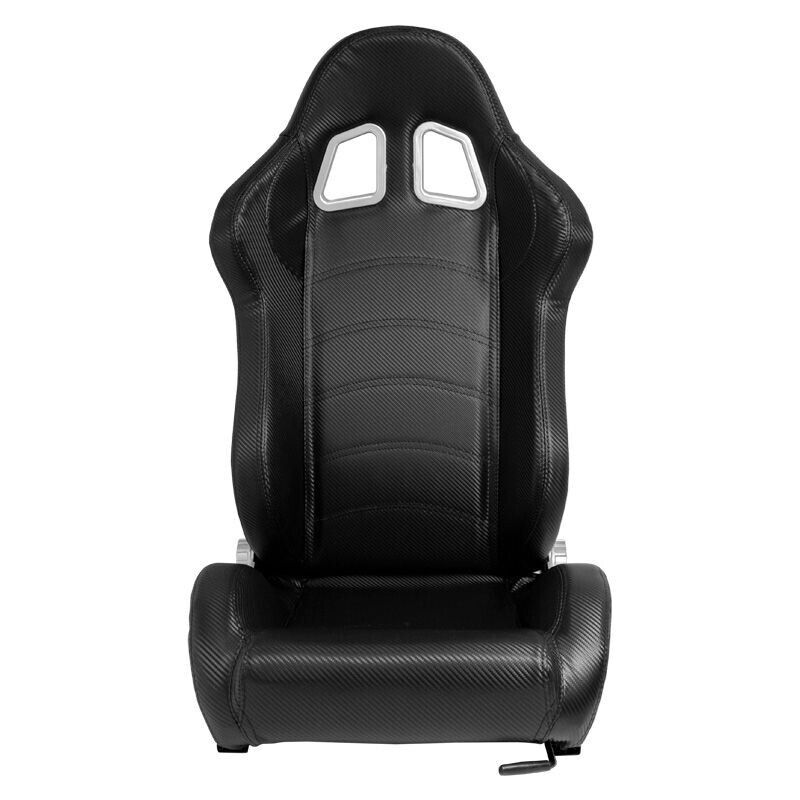 AST x2 Universal Sports Bucket Seats Carbon Fibre Weave Design Recline + slides