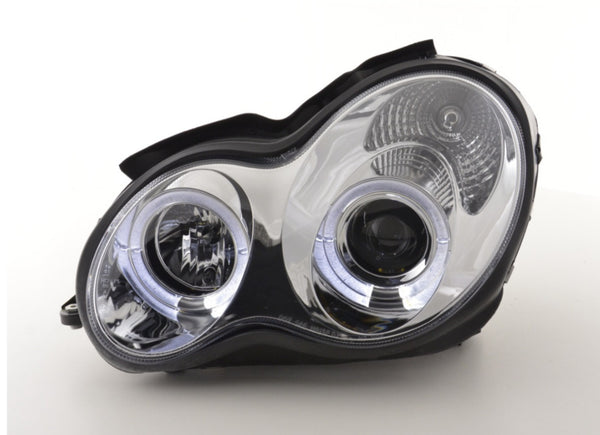 FK LED DRL Angel Eye Halo Headlights Mercedes C-Class W203 00-07 LHD