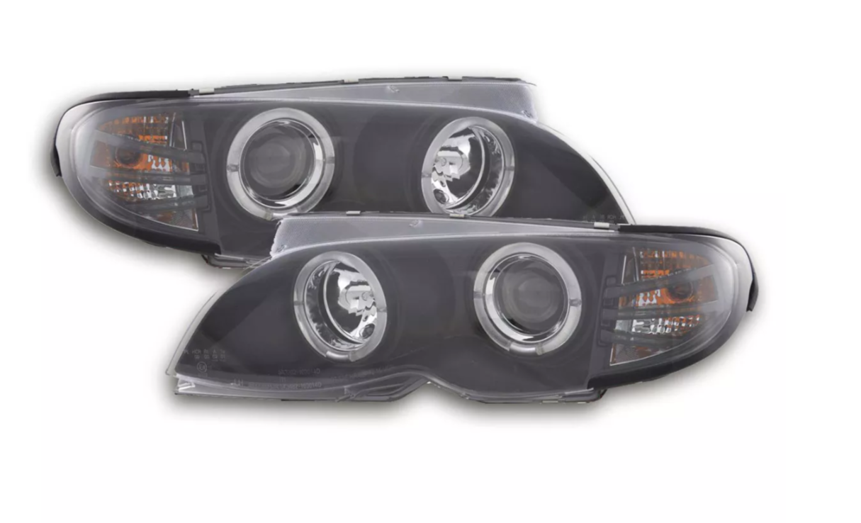 FK Pair LED DRL Halo Servo headlights BMW 3-Series E46 Saloon Touring 02-05 LHD