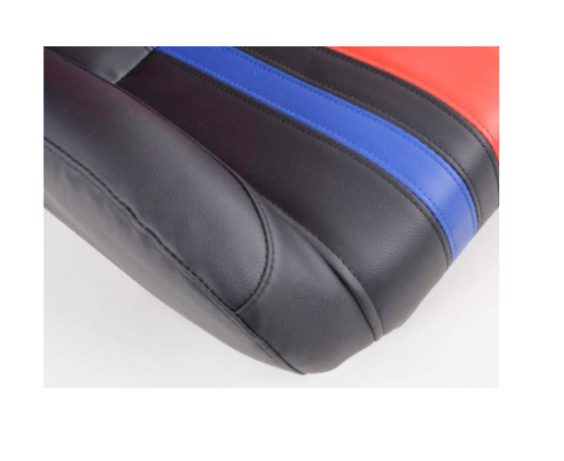 FK Universal Reclining Bucket Sportsitze – Black Blue Red Stripe Edition