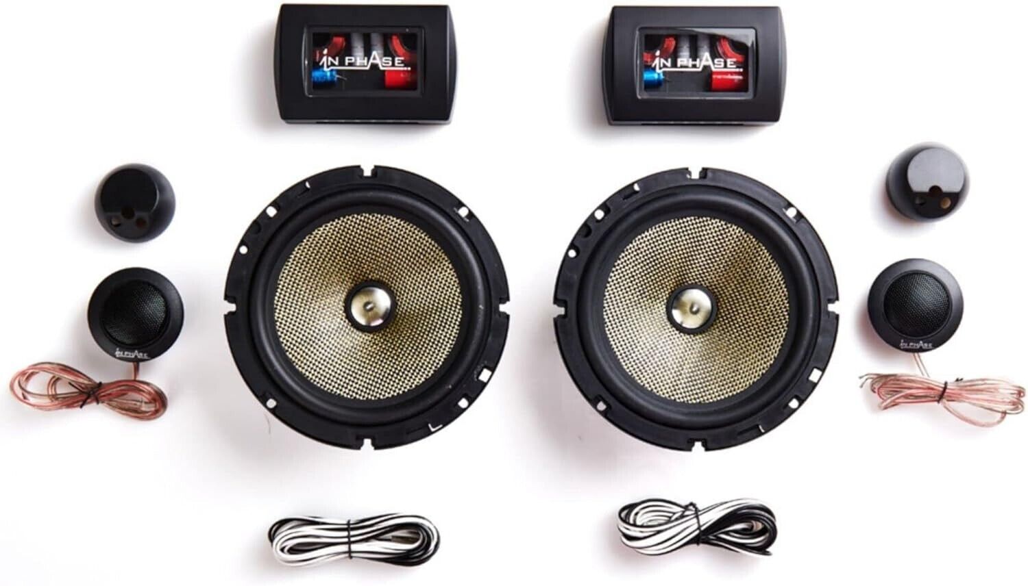 In Phase XTC6CX 6.5" 16.5 cm 600W 2 Way Component Kit Door Speakers + Tweeters